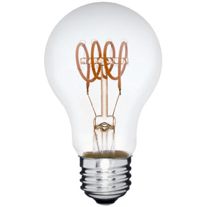 A19 2700K Spiral LED Filament Bulb