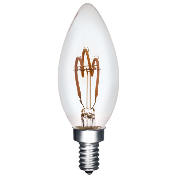 LED B10 2700K Vintage Crown Spiral Filament Bulb