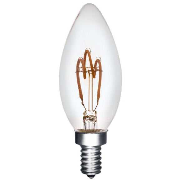 LED B10 5000K Daylight Crown Spiral Filament Bulb
