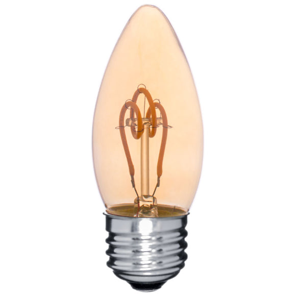 LED B10 2200K Vintage Crown Spiral Filament Bulb