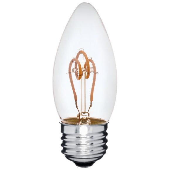 LED B10 2700K Vintage Crown Spiral Filament Bulb