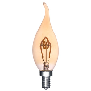 LED CA10 2200K Vintage Crown Spiral Filament Bulb