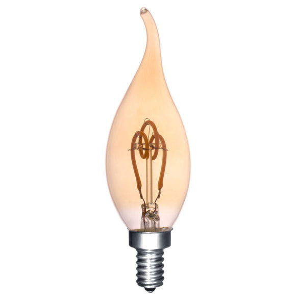 LED CA10 2200K Vintage Crown Spiral Filament Bulb
