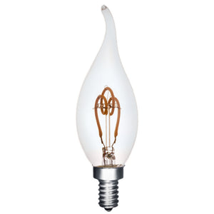 LED CA10 3000K Vintage Crown Spiral Filament Bulb