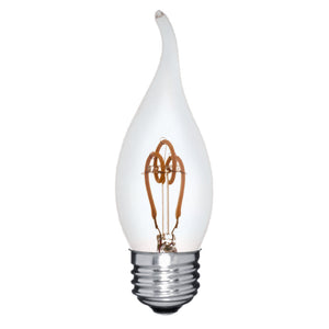 LED CA10 2700K Vintage Crown Spiral Filament Bulb