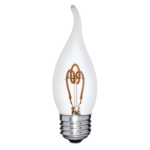 LED CA10 3000K Vintage Crown Spiral Filament Bulb