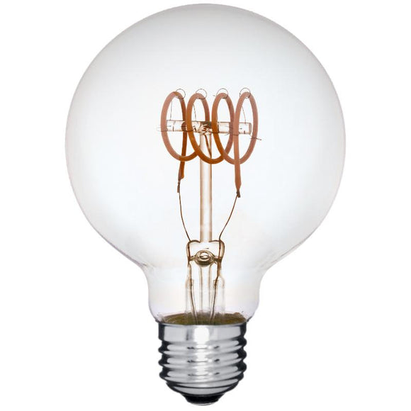LED G25 5000K Daylight Spiral Filament Bulb