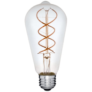 LED ST19 3000K Vintage Double Helix Filament Bulb