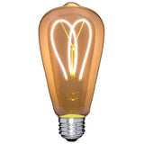 LED ST19 2200K Vintage Heart Filament Bulb